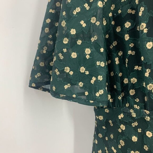 Tularosa Women's Ziggy Hunter Green Floral Midi‎ Dress Size M NWT - Picture 7 of 16